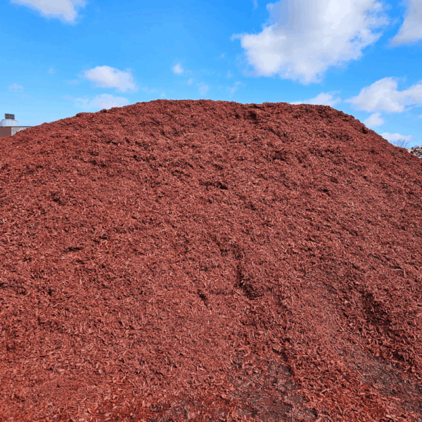 Red Dyed Mulch Per Cubic Yard Delivery in North New Jersey | Kirk
